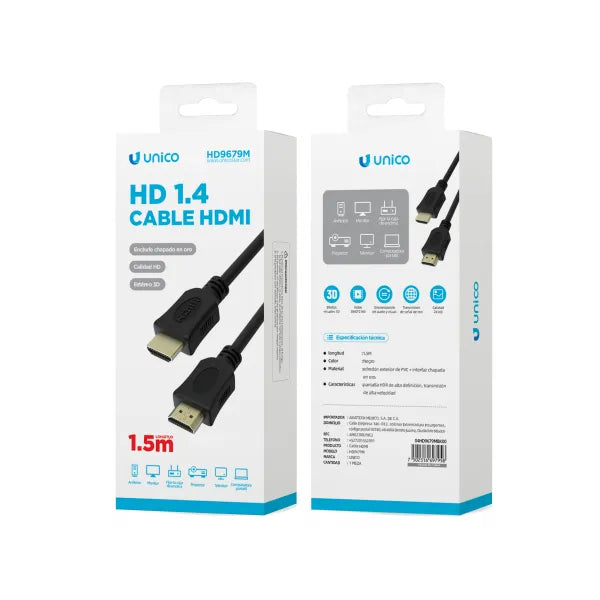 Cable HDMI Unico HD9679M