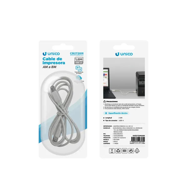 Cable para Impresora Unico CB2726M