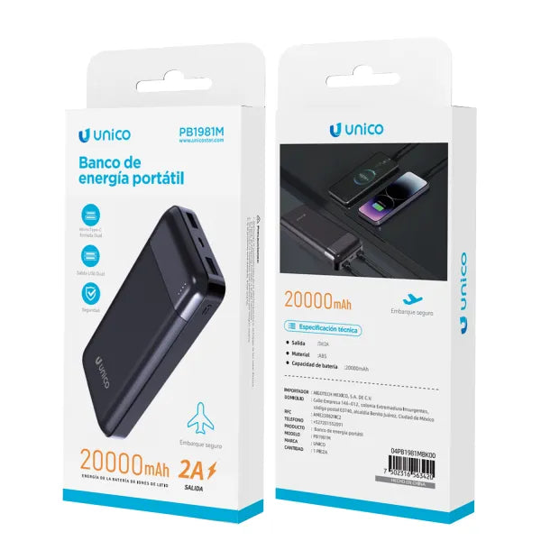 PowerBank Unico PB1981M